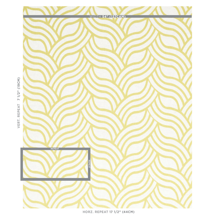 Schumacher Sangomar Applique Citron Fabric 79950