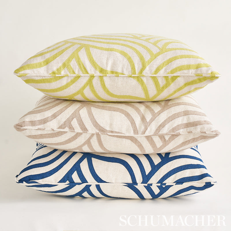 Schumacher Sangomar Applique Citron Fabric 79950