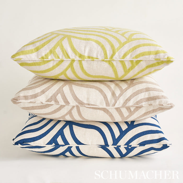 Schumacher Sangomar Applique Navy Fabric 79951