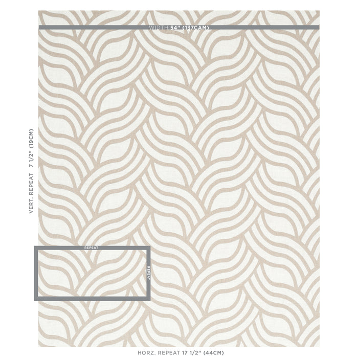 Schumacher Sangomar Applique Brown Fabric 79952