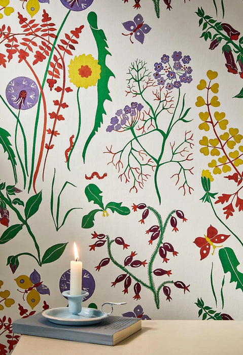 Pierre Frey Pre D'Ete Multicolore Wallpaper Sample FP228001