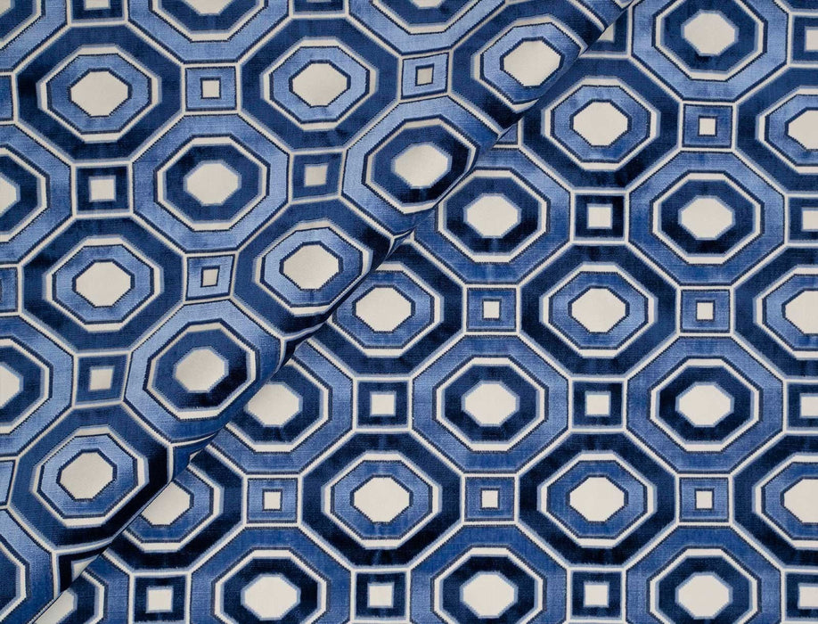 Jim Thompson Octavian Velvet Lapis Fabric Sample JT013844006