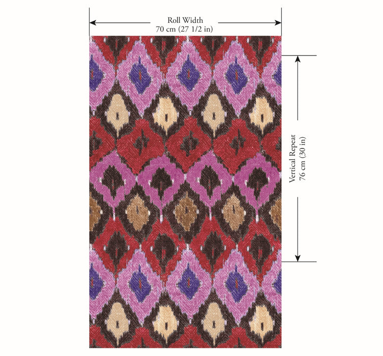 Jim Thompson Nomad  (Non-Woven) Crimson Wallpaper Sample JT021082001