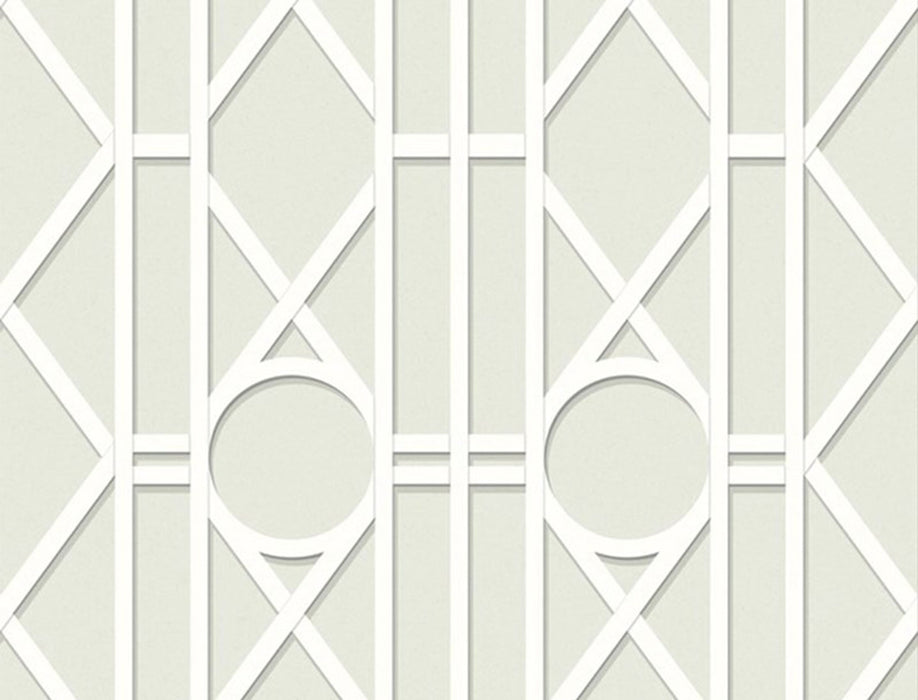 No.9 Thompson Trellis Panel  Silver Wallpaper Sample N9021025002