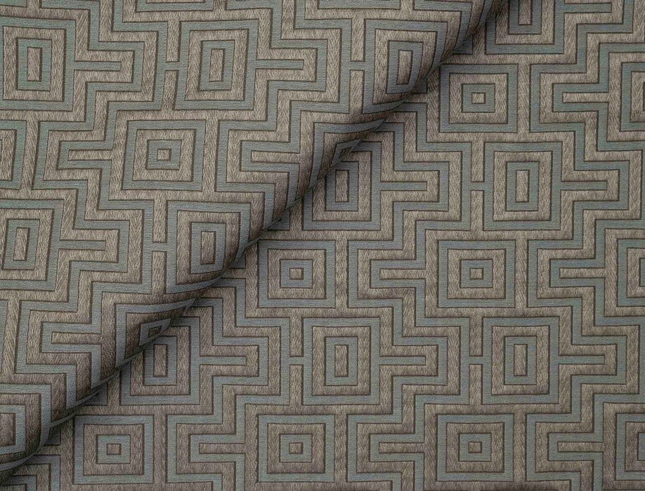 Jim Thompson Fret Maze Shale Grey Fabric Sample JT013860003