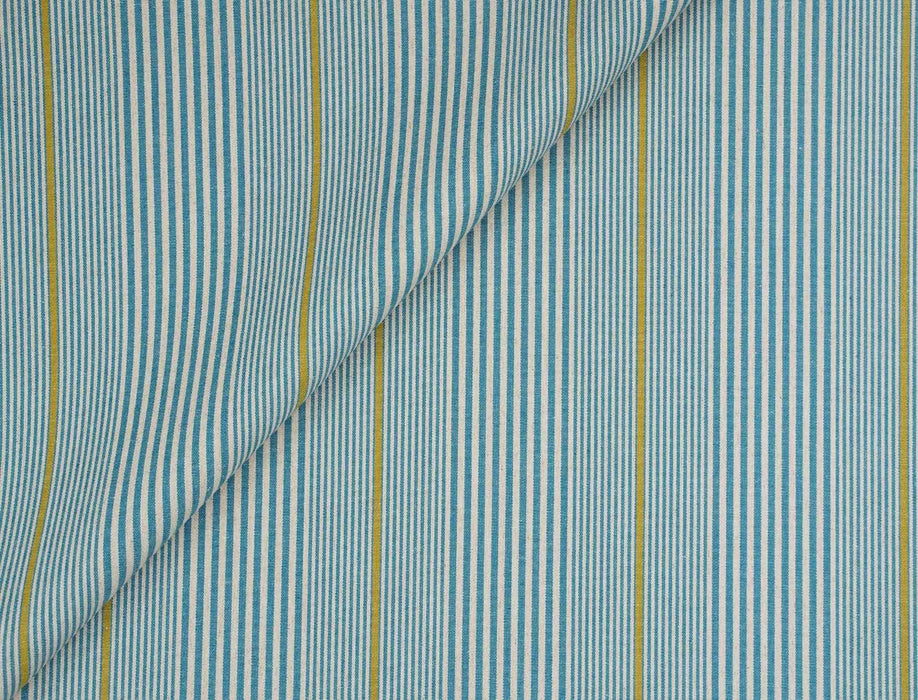 No.9 Thompson Cabin Stripe Turquoise Fabric Sample N9012340003