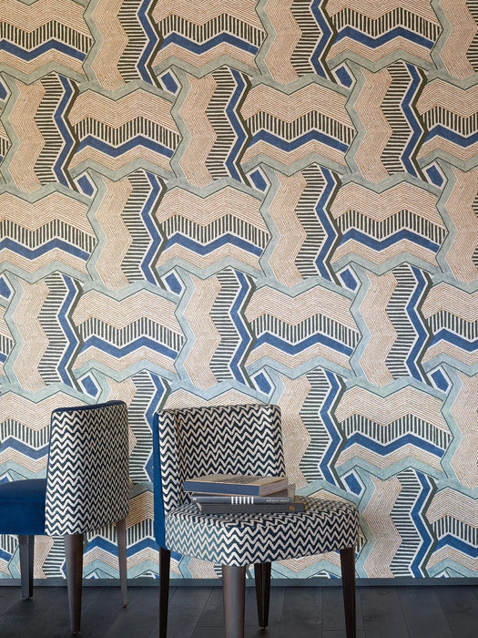 Pierre Frey Cascade Ocean Wallpaper Sample FP067002