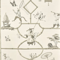 Pierre Frey Les Singes Savants Porcelaine Wallpaper FP770005