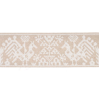 Schumacher Tarpan Embroidered Tape Natural Trim 80002