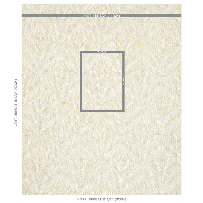 Schumacher Heceta Embroidery Citron Fabric 80030