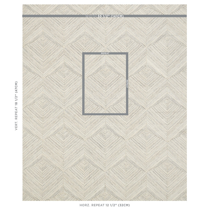 Schumacher Heceta Embroidery Natural Fabric 80031