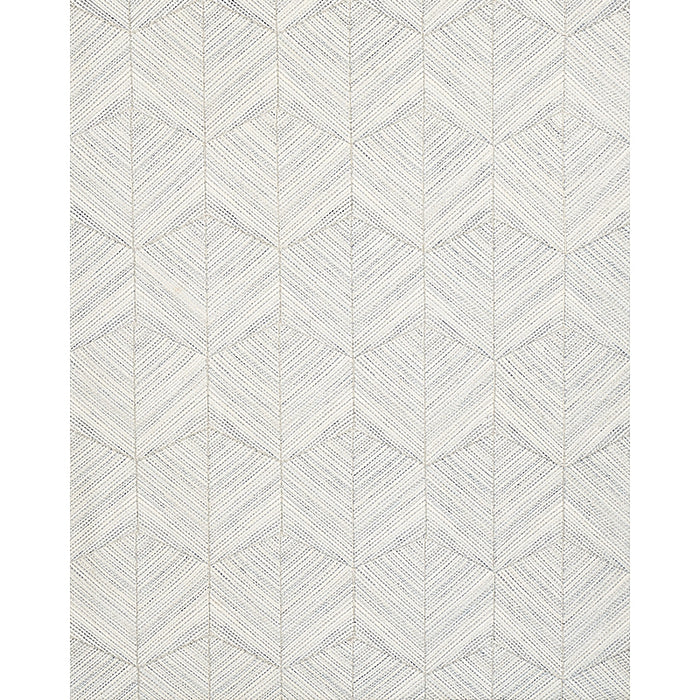 Schumacher Heceta Embroidery Blue Fabric 80032