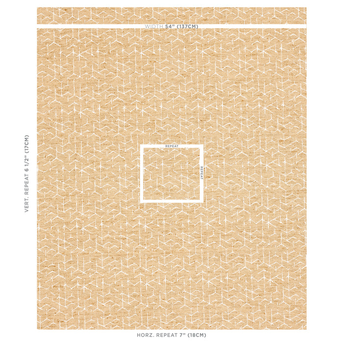 Schumacher Coleridge Jacquard Camel Fabric Sample 80122