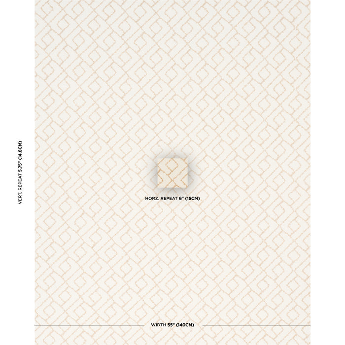 Schumacher Linen Gesso Vinyl Flax Wallpaper Schumacher 5017283
