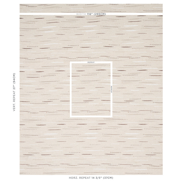 Schumacher Leland Stripe Neutral Fabric Sample 80140