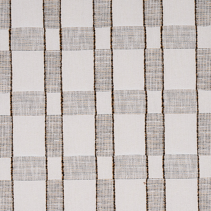 Schumacher Elko Plaid Straw Fabric Sample 80161