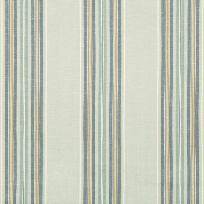 Brunschwig & Fils Verdon Stripe Sea/Blue Fabric Sample 8017101.135.0