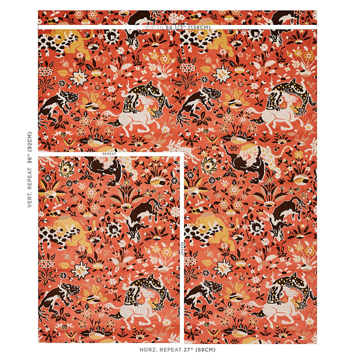Schumacher Saint Ambrose Velvet Coral Fabric 80172