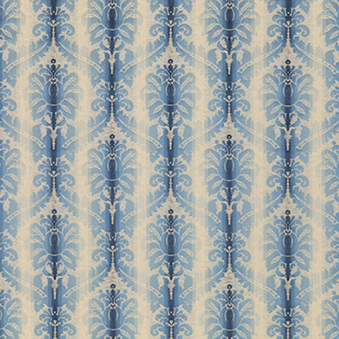 Brunschwig & Fils Poivre Damask Indigo/Sky Fabric Sample 8018106.5.0
