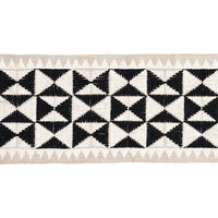 Schumacher Zulma Embroidered Tape Black Trim 80190