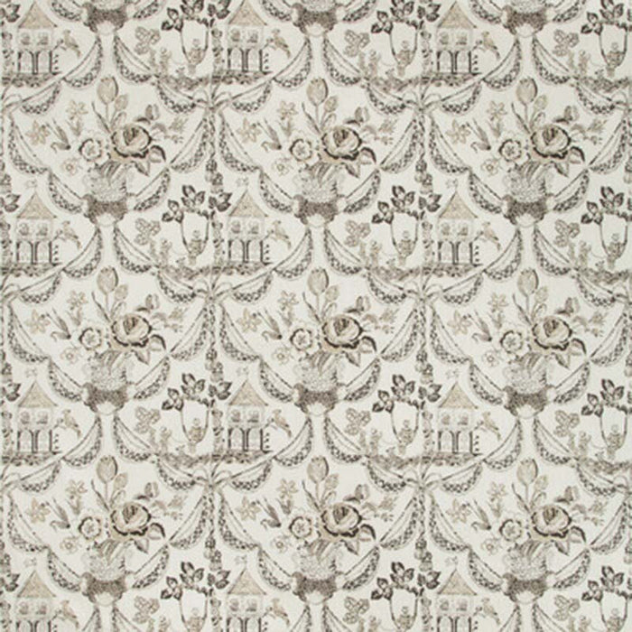 Brunschwig & Fils Bird & Swing Hb Charcoal Fabric Sample 8019100.8.0