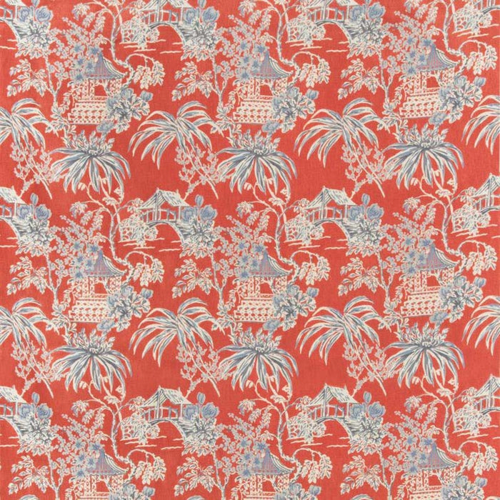 Brunschwig & Fils Tongli Print Red Fabric Sample 8019138.195.0