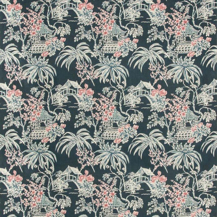 Brunschwig & Fils Tongli Print Midnight Fabric Sample 8019138.557.0