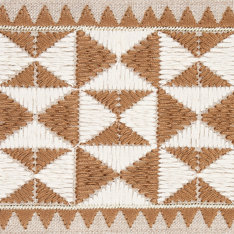 Schumacher Zulma Embroidered Tape Sand Trim 80192