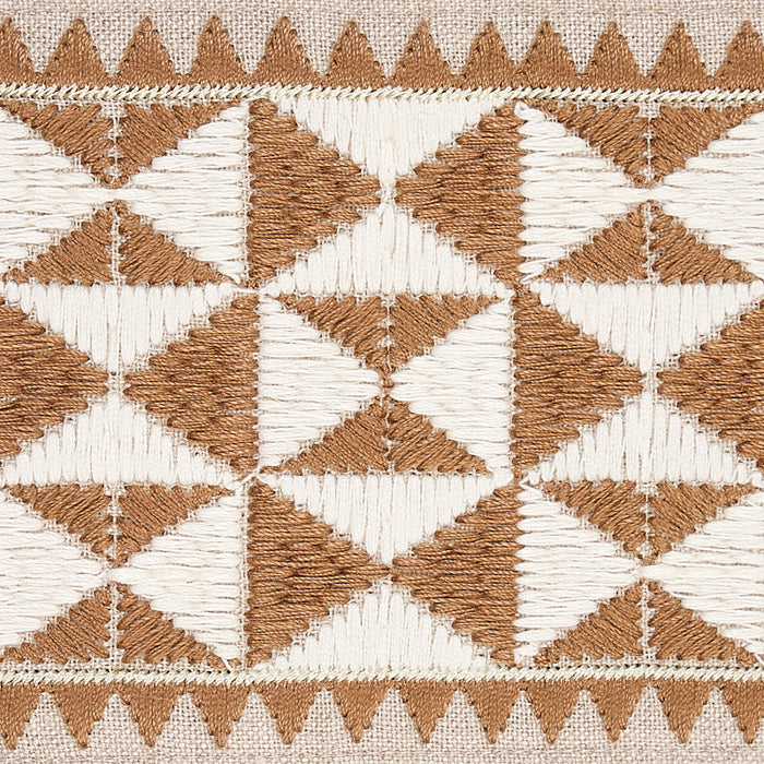 Schumacher Zulma Embroidered Tape Sand Trim 80192
