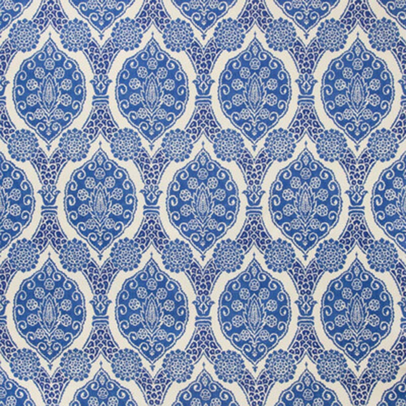 Brunschwig & Fils Sufera Print Blue Fabric Sample 8020103.55.0