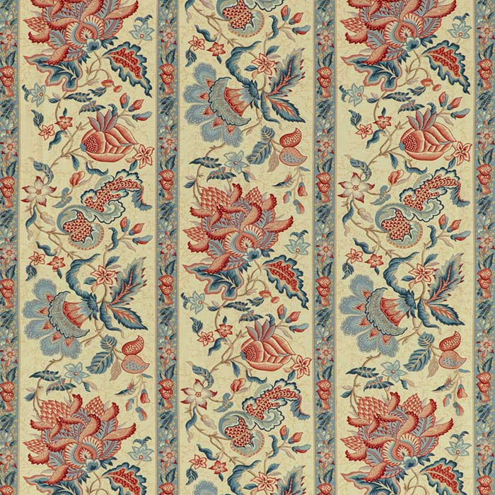 Brunschwig & Fils Montflours Print Red Fabric Sample 8020120.195.0