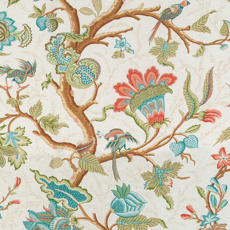 Brunschwig & Fils Louverne Print Multi Fabric Sample 8020121.73.0