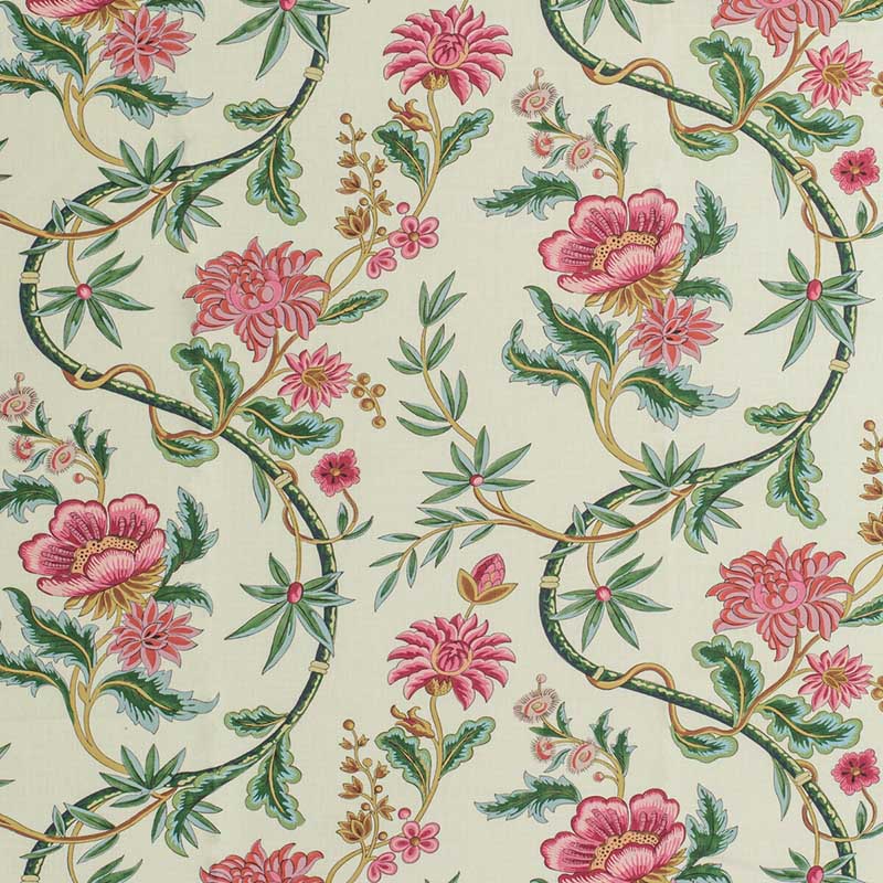 Brunschwig & Fils Veronique Print Jewel Fabric Sample 8020122.37.0