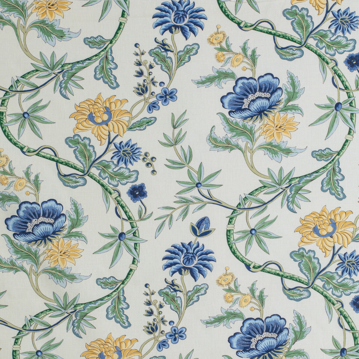 Brunschwig & Fils Veronique Print Delft Fabric Sample 8020122.5040.0