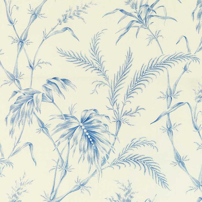 Brunschwig & Fils Lauziere Print Blue Fabric Sample 8020124.5.0