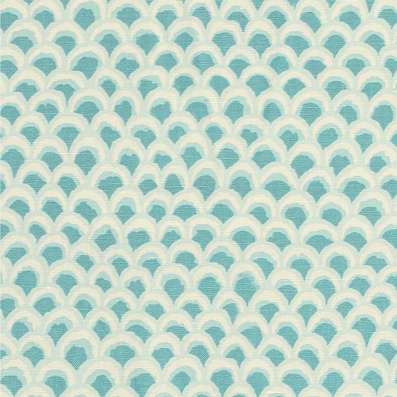 Brunschwig & Fils Pave Ii Print Aqua Fabric Sample 8020126.113.0