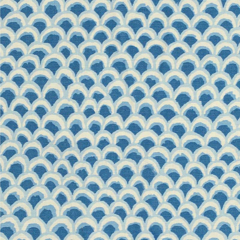 Brunschwig & Fils Pave Ii Print Blue Fabric Sample 8020126.5.0