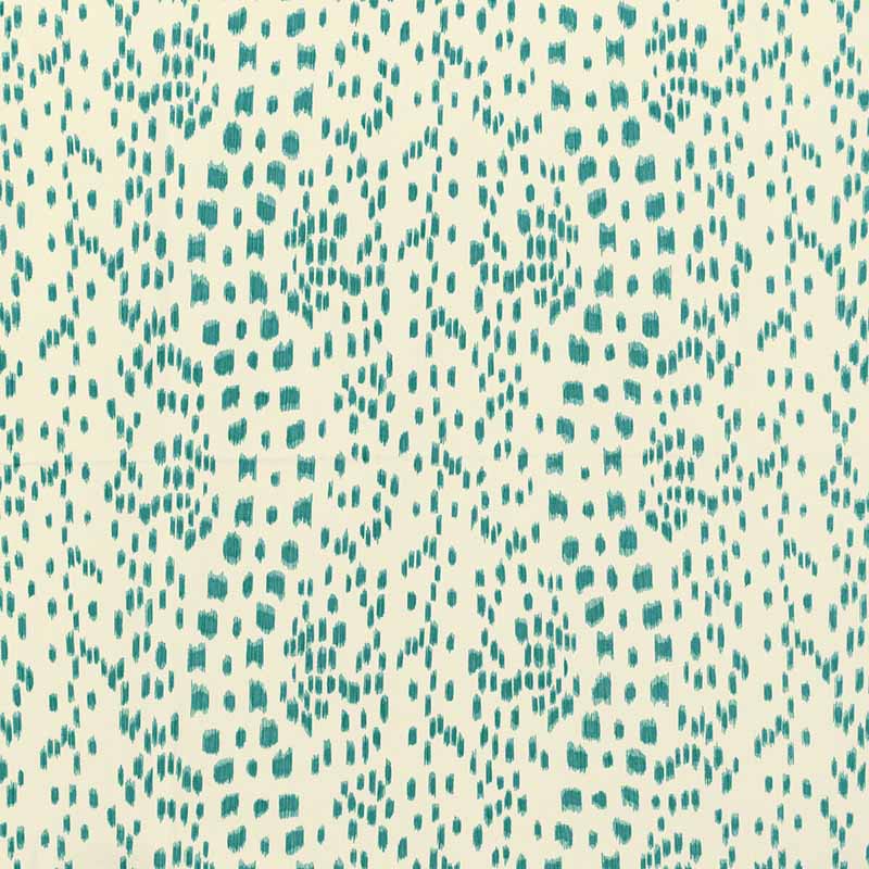 Brunschwig & Fils Les Touches Ii Teal Fabric Sample 8020131.13.0