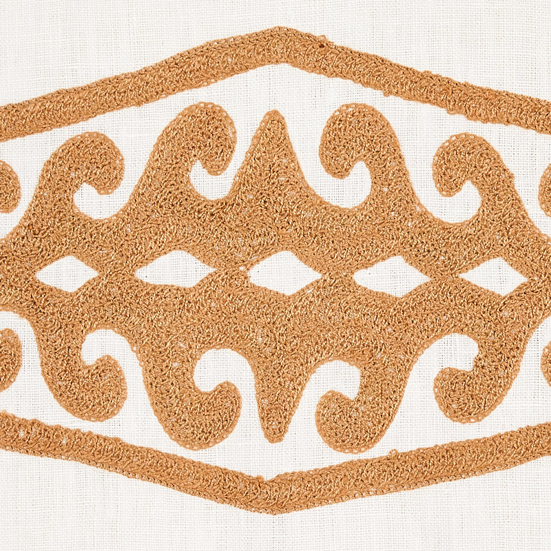 Schumacher Seema Embroidery Gold Fabric 80212