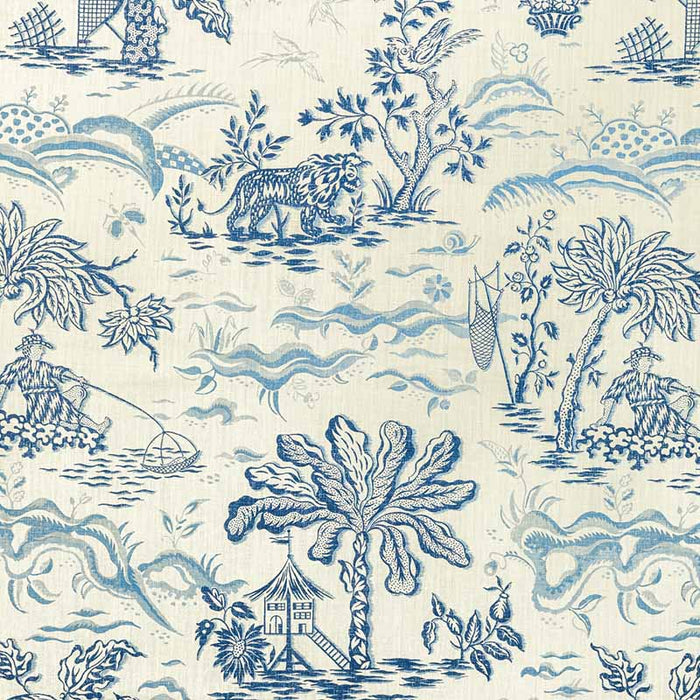 Brunschwig & Fils Valensole Print Navy/Sky Fabric Sample 8022101.55.0