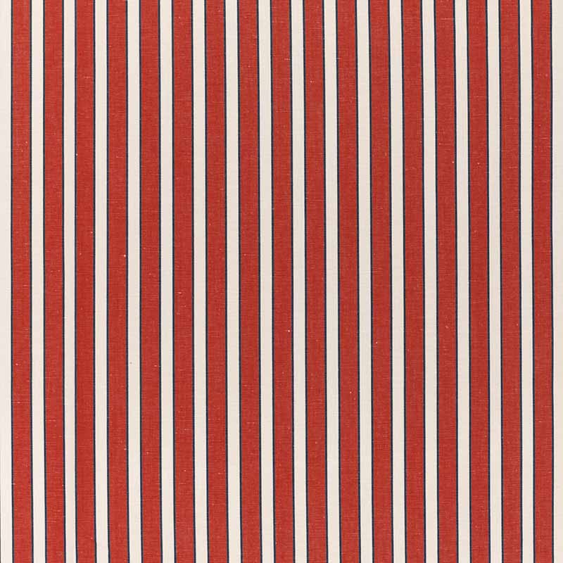 Brunschwig & Fils Rouen Stripe Red Fabric Sample 8022117.195.0
