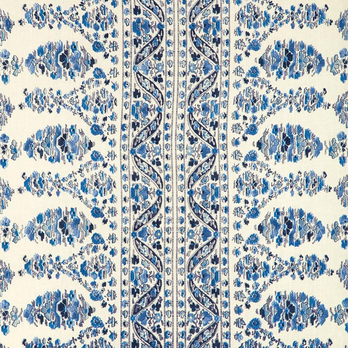 Brunschwig & Fils Visan Print Navy/Sky Fabric Sample 8023108.550.0