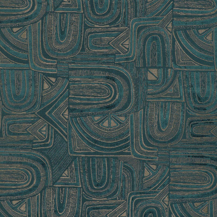 Brunschwig & Fils Timbre Velvet Teal Fabric Sample 8023139.13.0