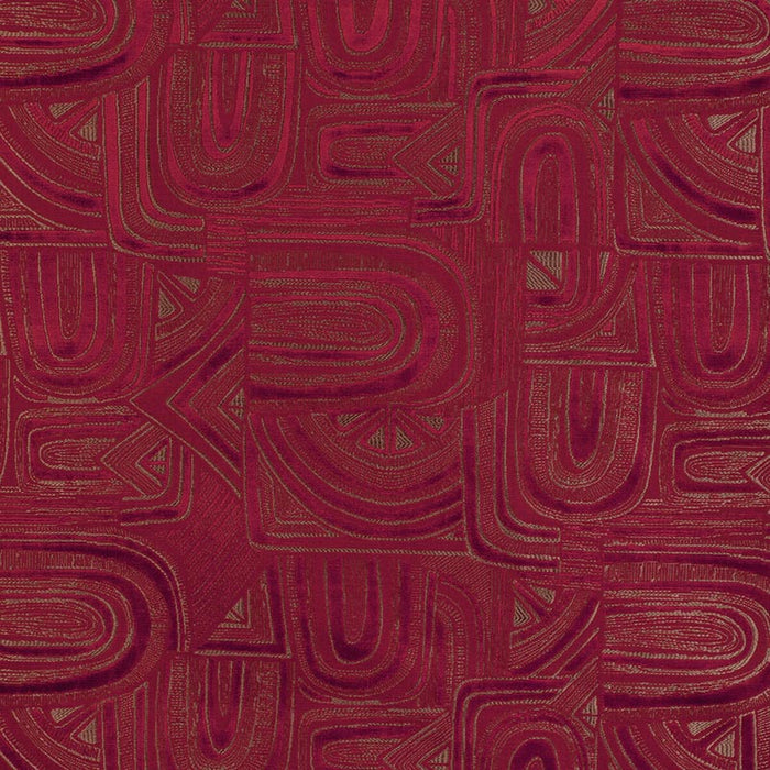 Brunschwig & Fils Timbre Velvet Garnet Fabric Sample 8023139.19.0