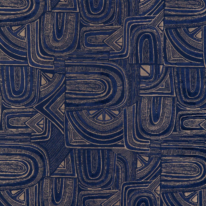 Brunschwig & Fils Timbre Velvet Lapis Fabric Sample 8023139.5.0