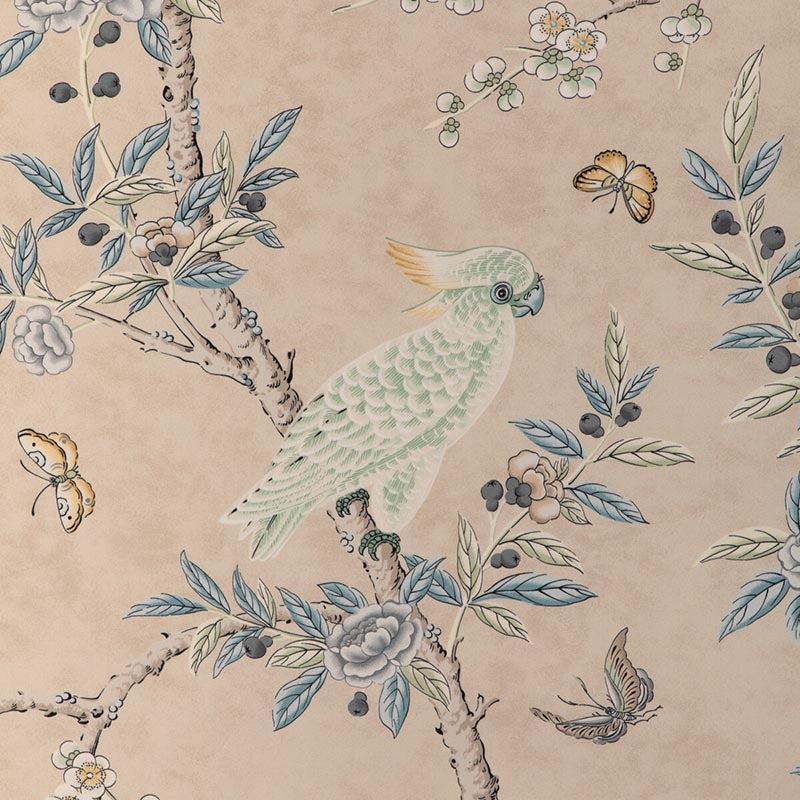 Brunschwig & Fils Kanchou Print Sand Fabric Sample 8024106.1615.0