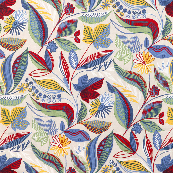 Brunschwig & Fils Carlsten Print Primary Fabric Sample 8024126.195.0