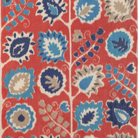 Brunschwig & Fils Rosendal Warp Print Red Fabric 8024128.195.0