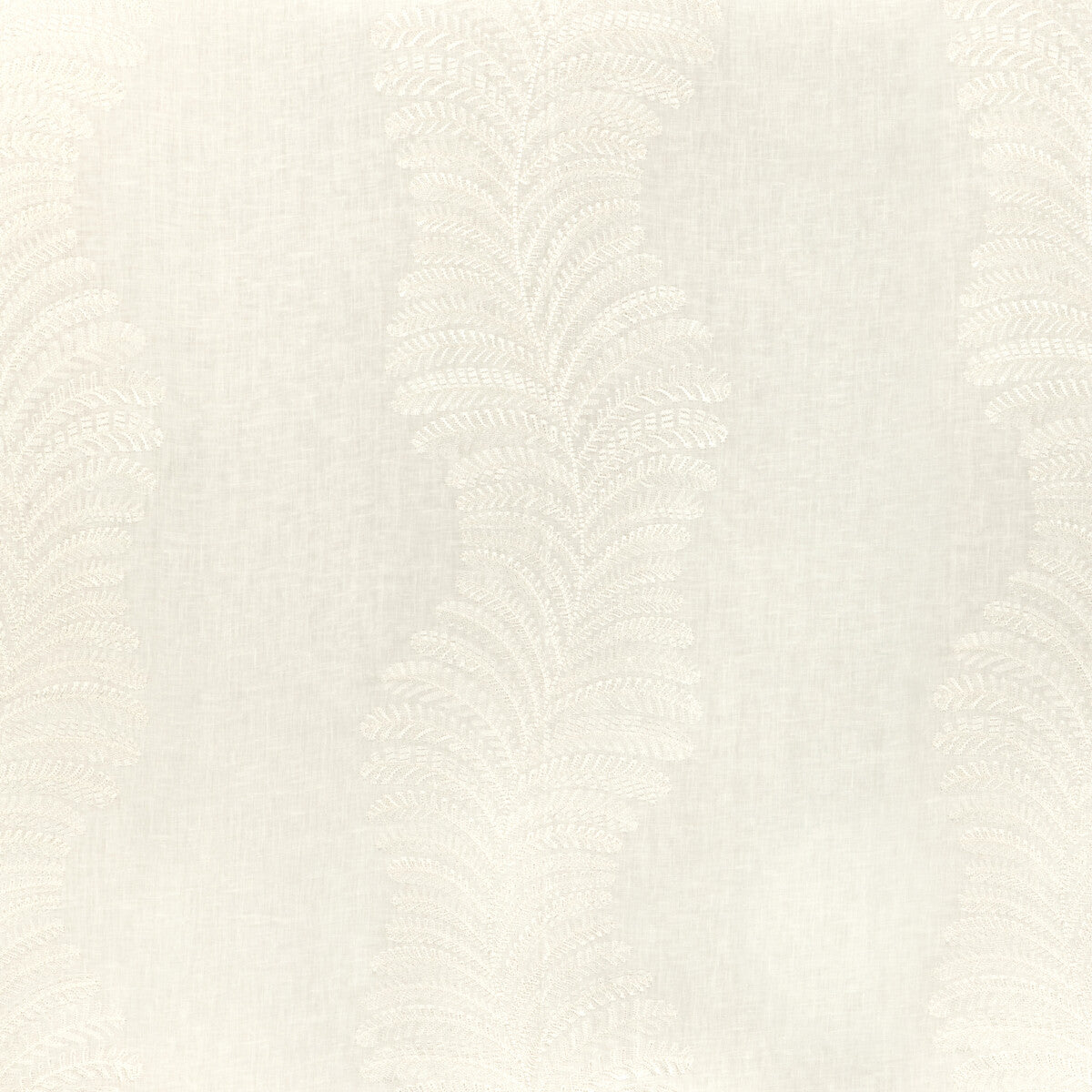 Brunschwig & Fils Rowan Sheer Ivory Fabric Sample 8024130.1.0