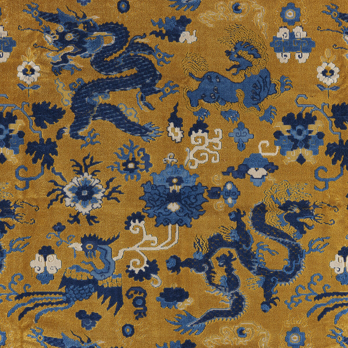 Brunschwig & Fils Le Dragon Velvet Gold Fabric 8025100.415.0